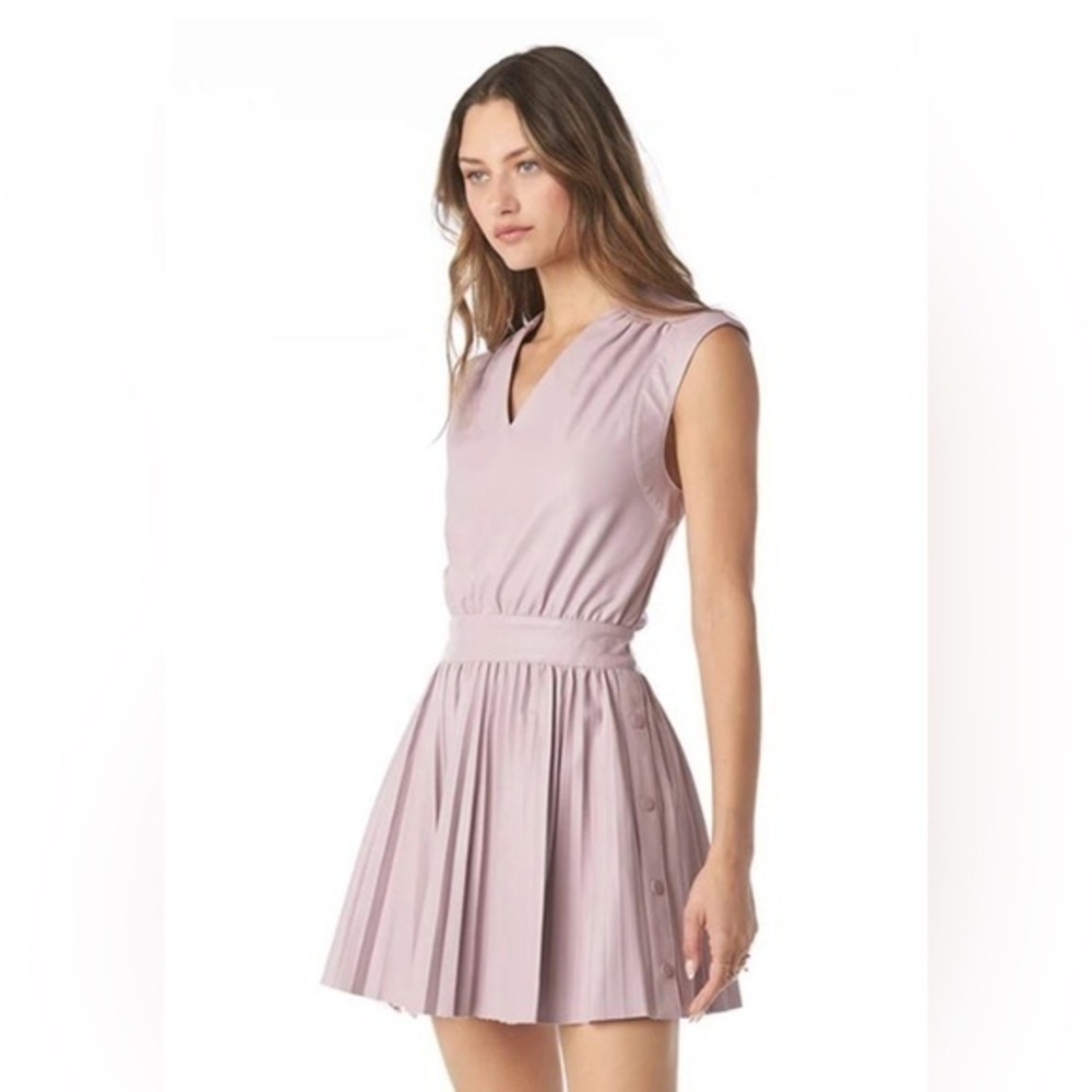TART COLLECTIONS Betsy Dress in Pink Vegan Leather Medium Modern Coquette